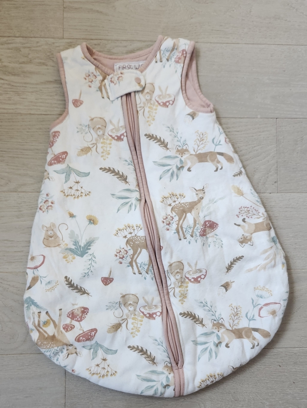 First Wish Woodland Pink Sleep Sack 0-6 M 2.4 Tog